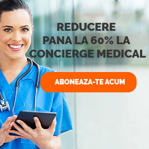 banner promotional cu reducere de 60 la suta pentru concierge medical